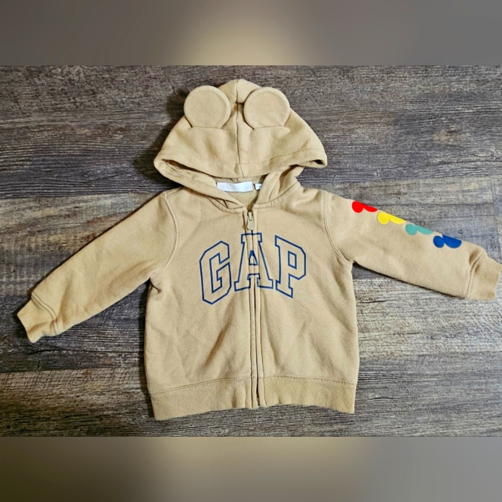 babyGap | Disney Mickey Mouse Logo Zip Hoodie Size 12 - 18 Months